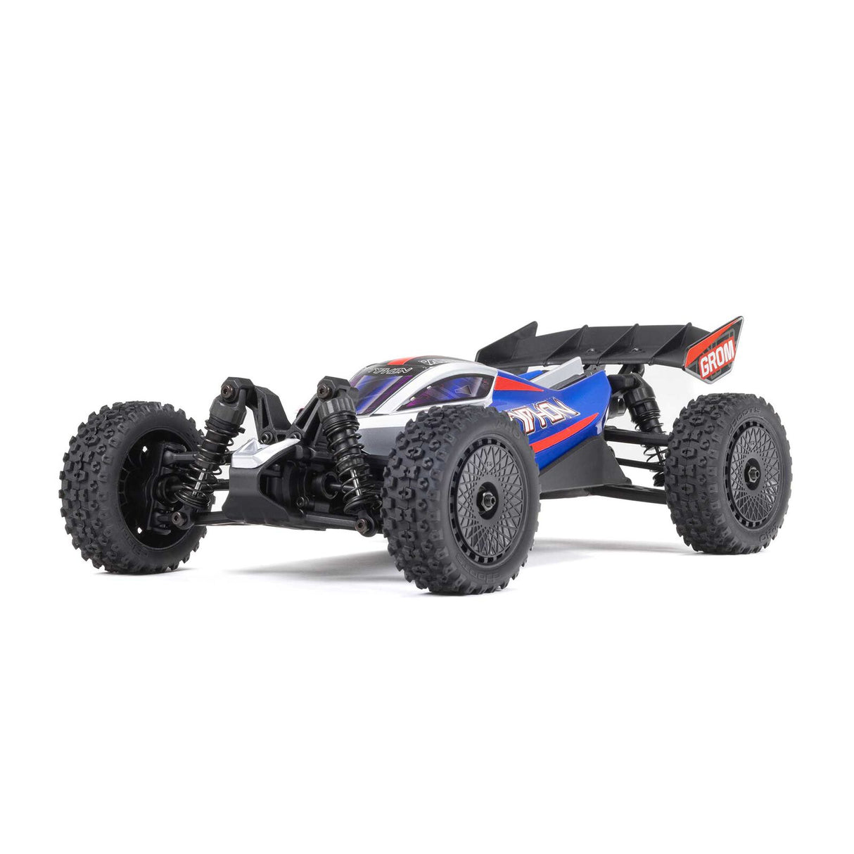 ARRMA - TYPHON GROM MEGA 380 BRUSHED 4X4 SMALL SCALE BUGGY RTR WITH BATTERY & CHARGER - BLUE/SILVER