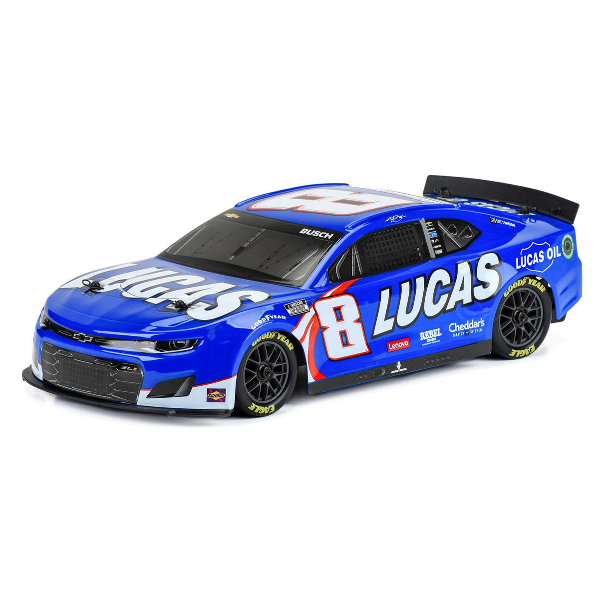 LOSI - 1/12 AWD NASCAR RC Race Car RTR, Kyle Busch #8 Lucas Oil 2024 Chevy Camaro
