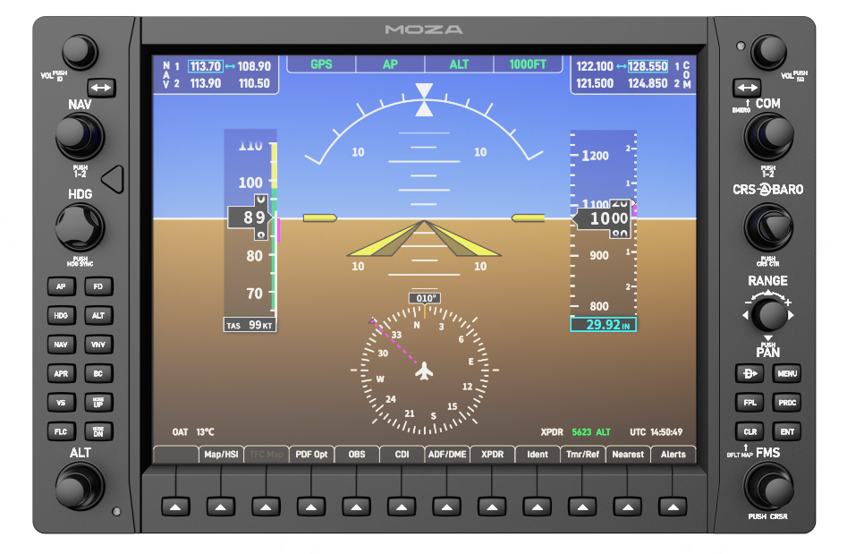 MOZA MGX1000 INSTRUMENT PANEL