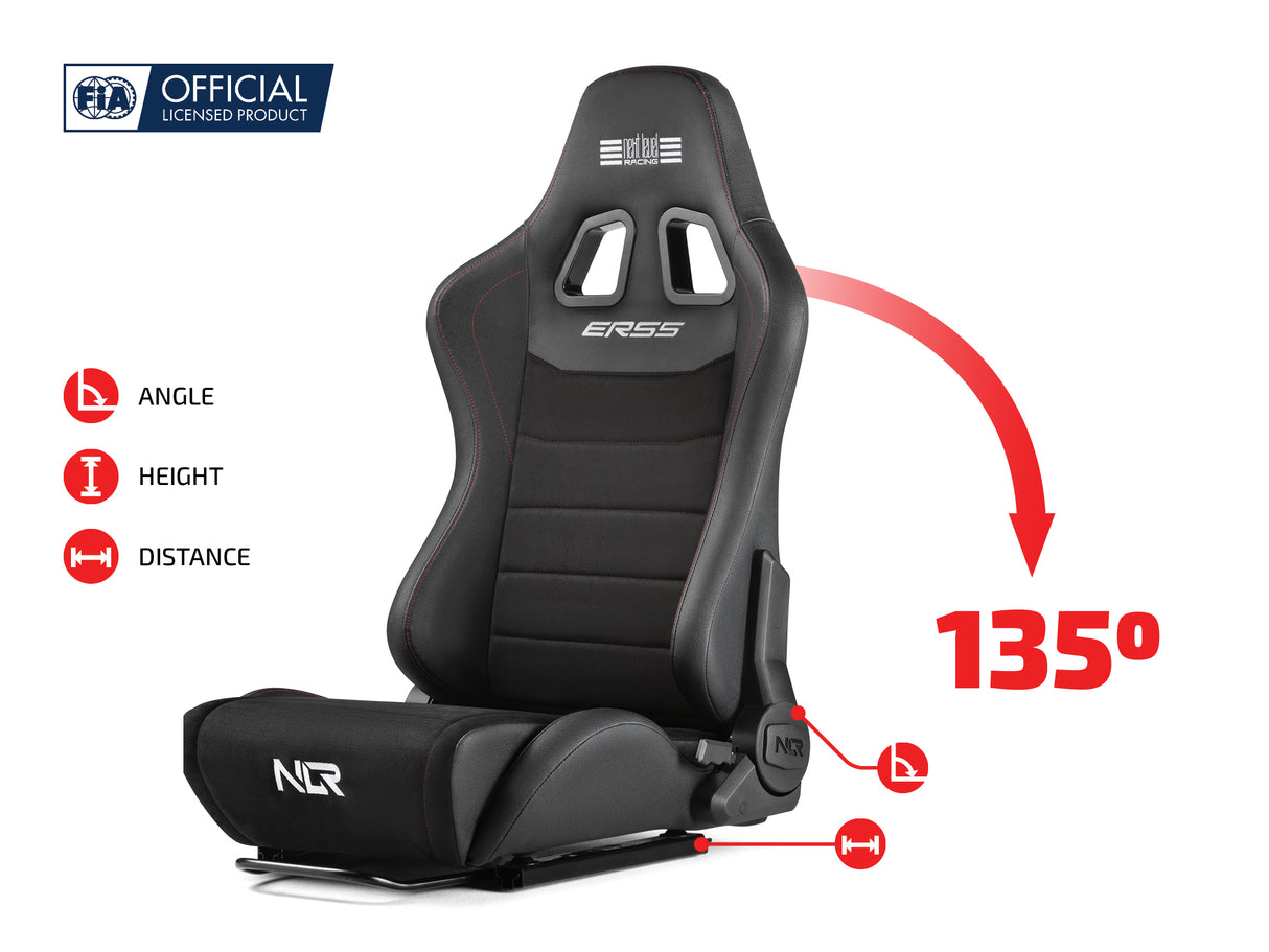 Next Level Racing® ERS5 Elite Reclining Seat- PU Leather & Suede Edition