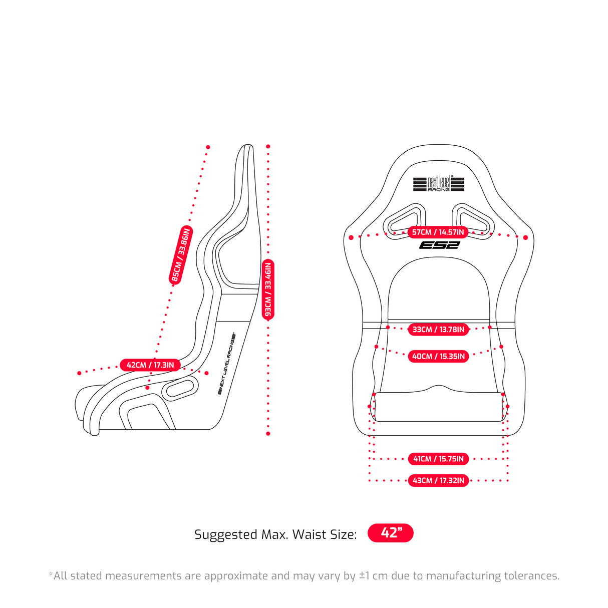 Next Level Racing® ES2 Elite Sim Racing Seat