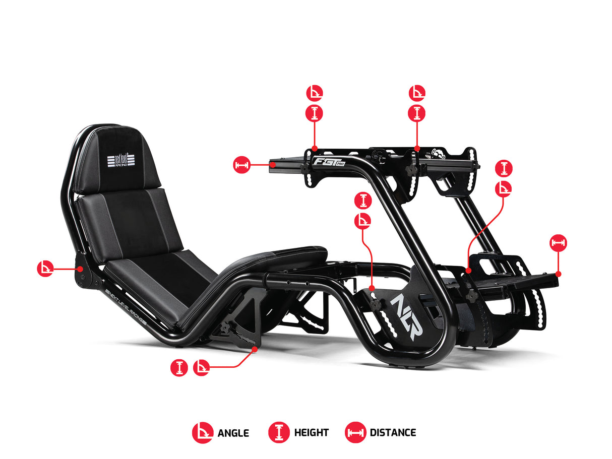 Next Level Racing® F-GT Pro Formula and GT Racing Simulator Cockpit- Black Edition