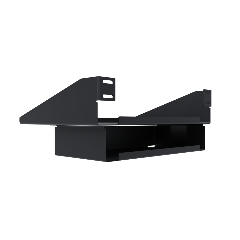 Speednation PC Shelf + Intergrated Cable Box - BLACK