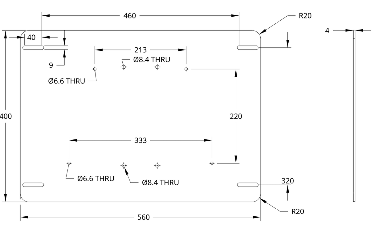 SPEEDNATION NLR RUDDER PEDAL FLOOR PLATE - SUITS NLR ELITE SERIES