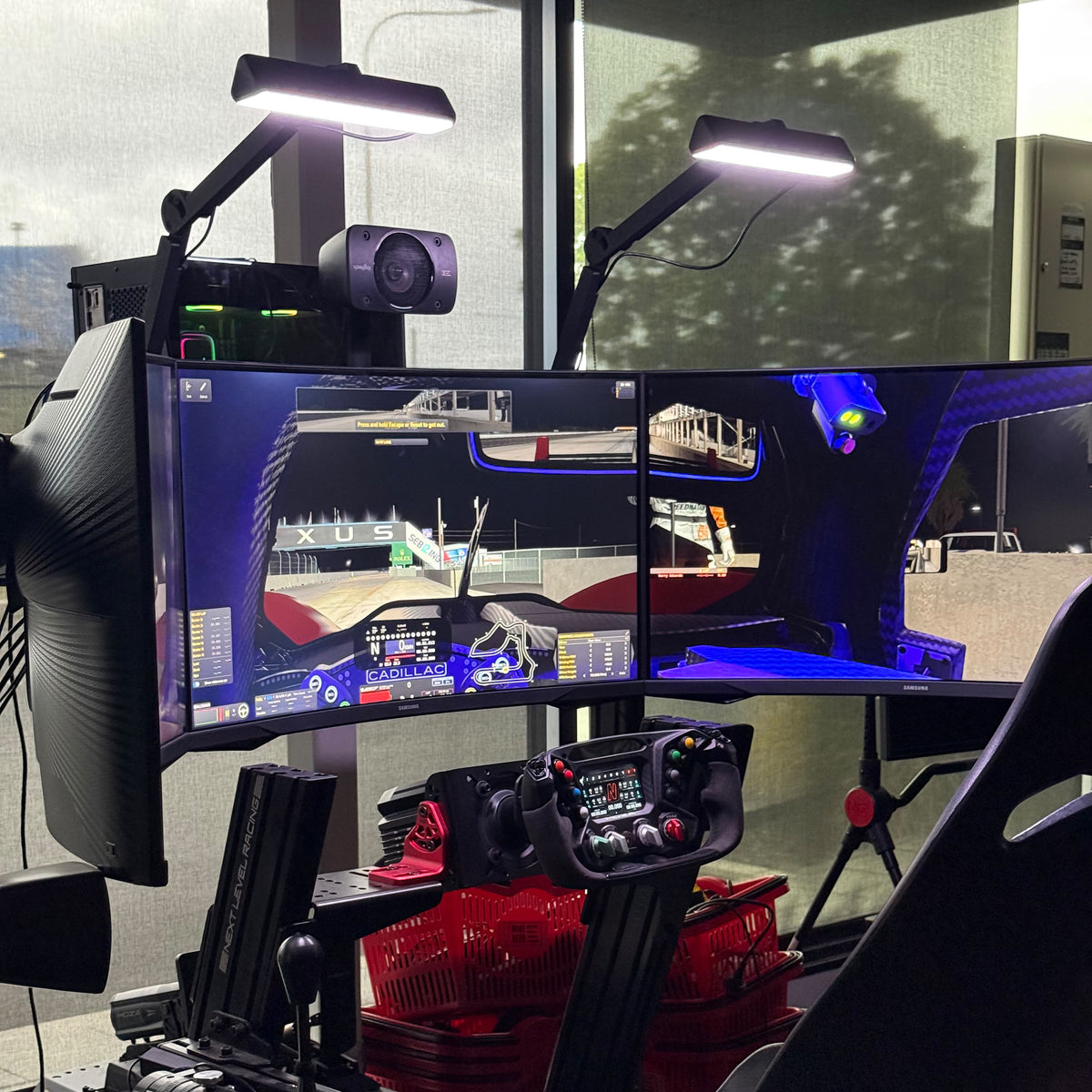 Adjustable Sim Racing Light Mounts for Govee Flow Plus