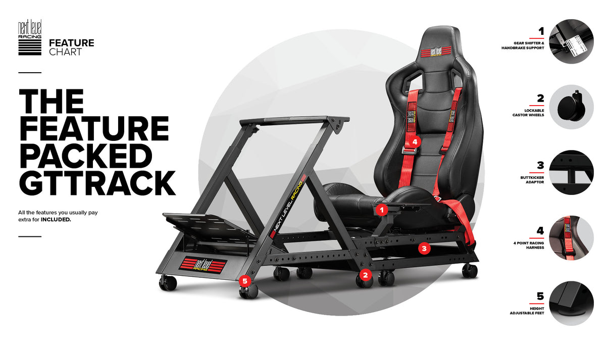 Next Level Racing®GT Track Racing Simulator Cockpit