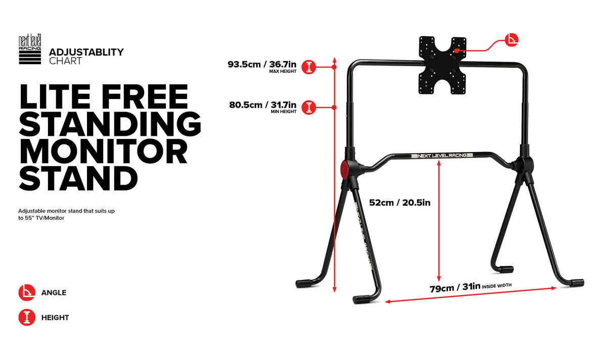 NEXT LEVEL RACING® LITE FREE STANDING MONITOR STAND