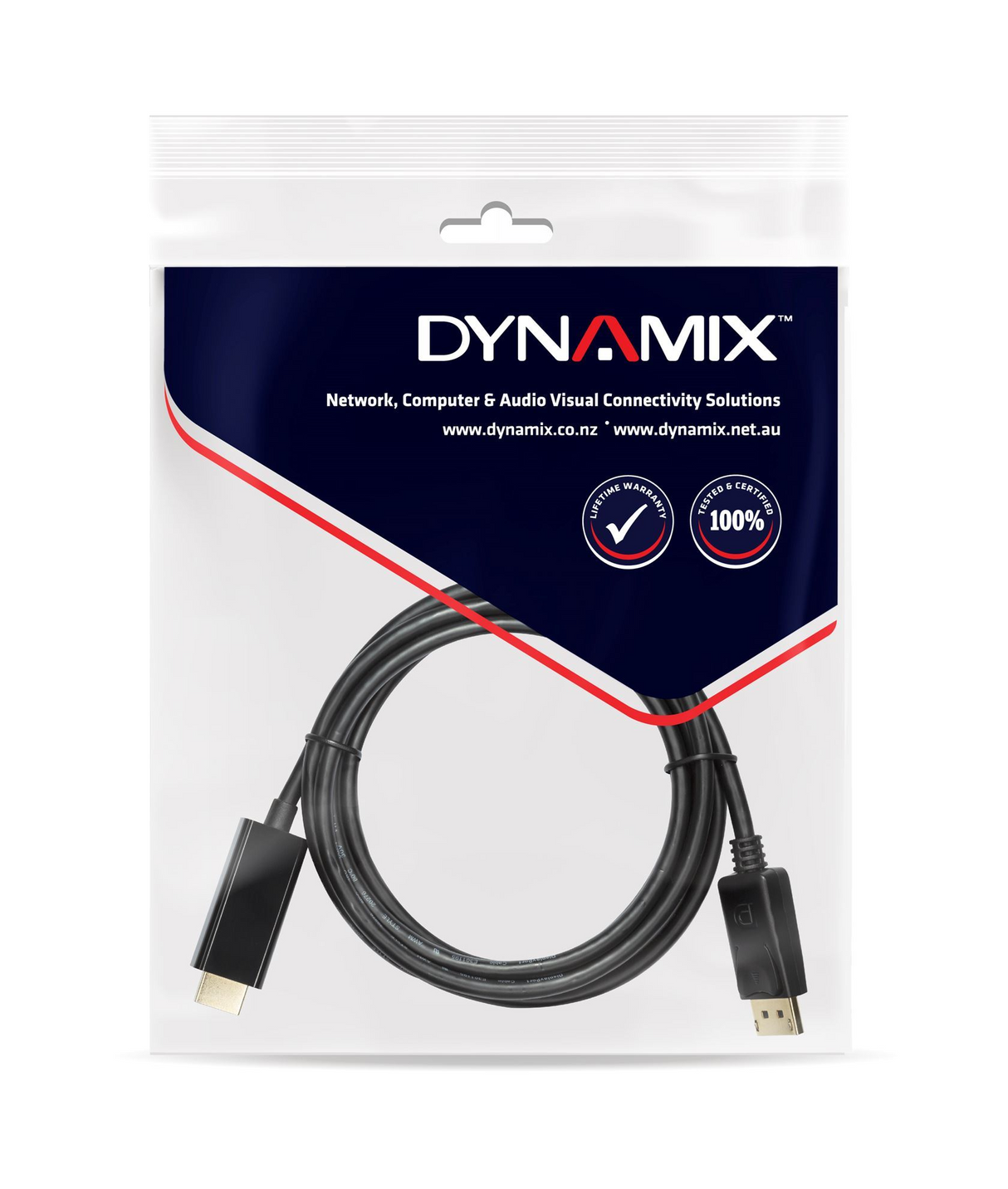 DYNAMIX 3m DisplayPort 1.2 to HDMI 1.4 Monitor