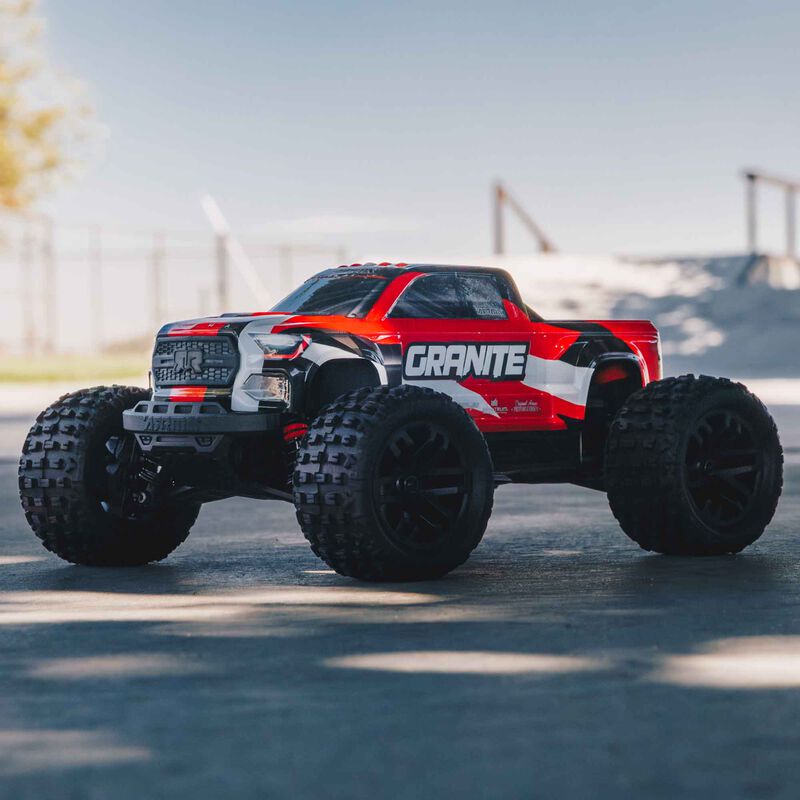 ARRMA - 1/18 GRANITE GROM MEGA 380 BRUSHED 4X4 MONSTER TRUCK RTR WITH BATTERY & CHARGER - RED