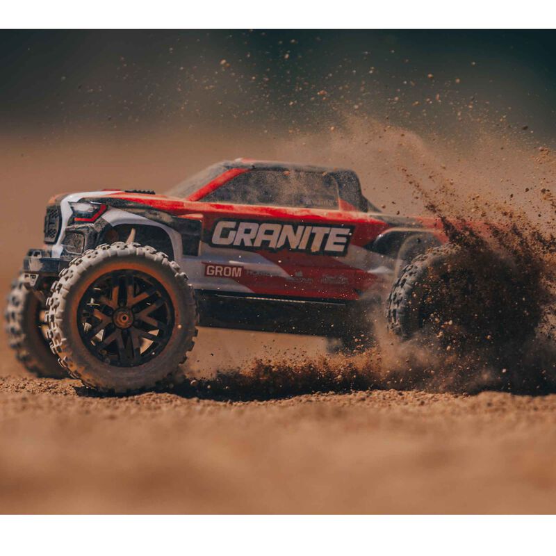 ARRMA - 1/18 GRANITE GROM MEGA 380 BRUSHED 4X4 MONSTER TRUCK RTR WITH BATTERY & CHARGER - RED