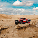 ARRMA - MOJAVE GROM MEGA 380 Brushed 4X4 Small Scale Desert Truck RTR with Battery & Charger - Red/Black