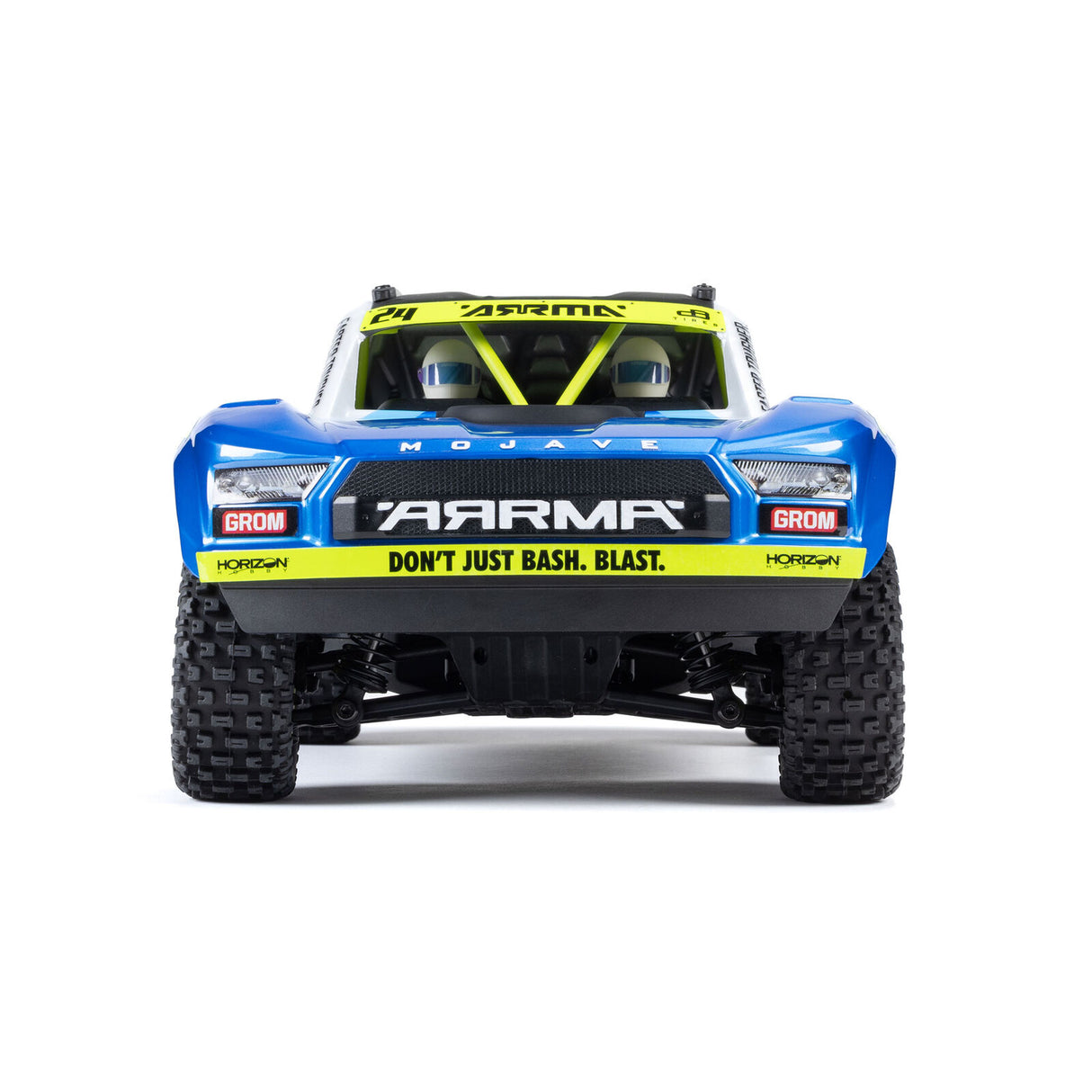 ARRMA - MOJAVE GROM MEGA 380 Brushed 4X4 Small Scale Desert Truck RTR with Battery & Charger, Blue/White