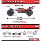 ARRMA - TYPHON GROM MEGA 380 BRUSHED 4X4 SMALL SCALE BUGGY RTR WITH BATTERY & CHARGER - RED/WHITE