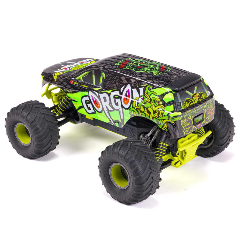ARRMA - 1/10 GORGON 4X2 MEGA 550 BRUSHED MONSTER TRUCK RTR WITH BATTERY & CHARGER - YELLOW