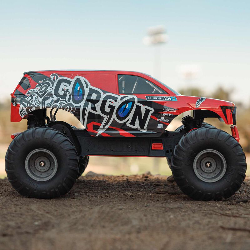 ARRMA - 1/10 GORGON 4X2 MEGA 550 BRUSHED MONSTER TRUCK RTR WITH BATTERY & CHARGER - RED