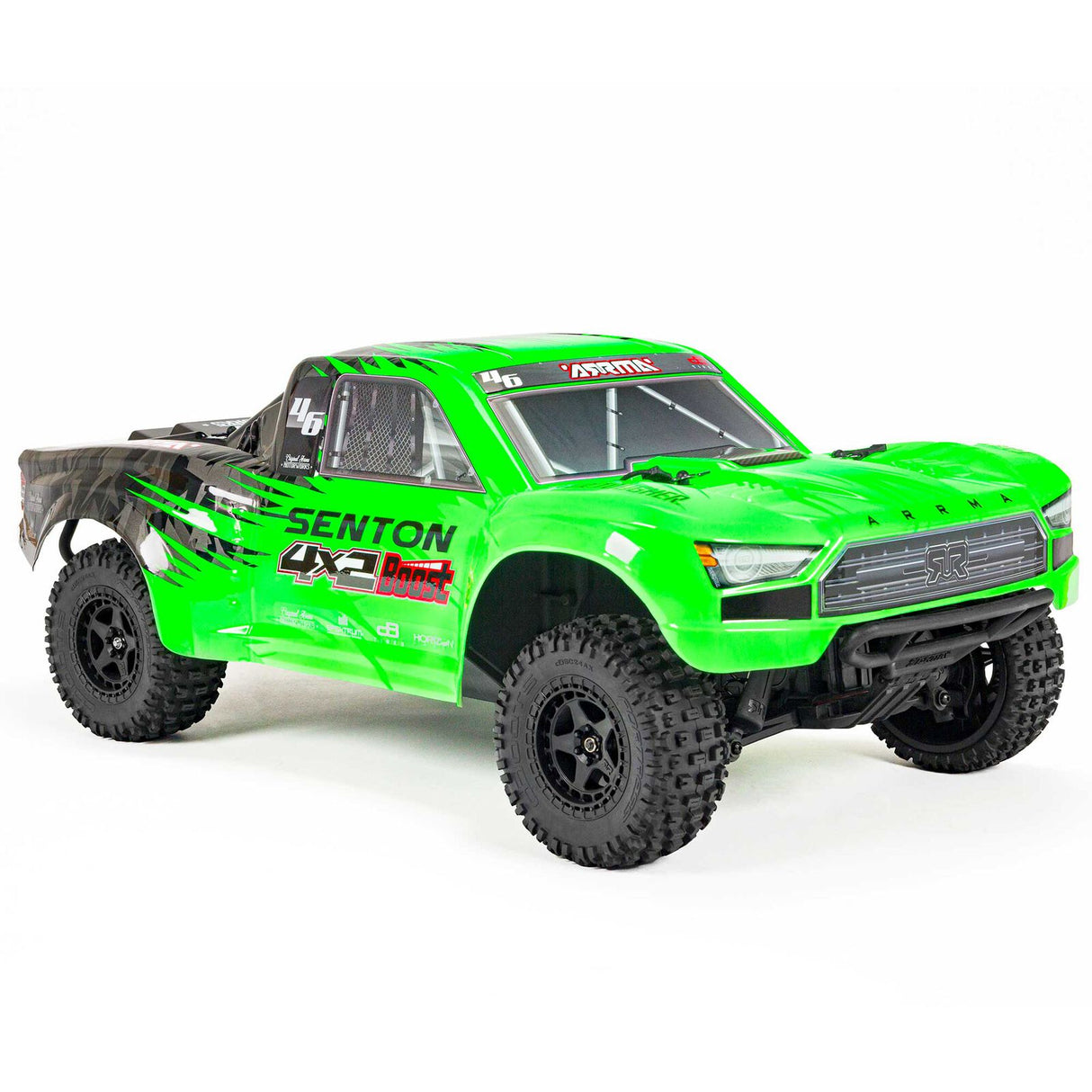 ARRMA - 1/10 SENTON 4X2 BOOST MEGA 550 BRUSHED SHORT COURSE TRUCK RTR WITH BATTERY & CHARGER - GREEN/BLACK