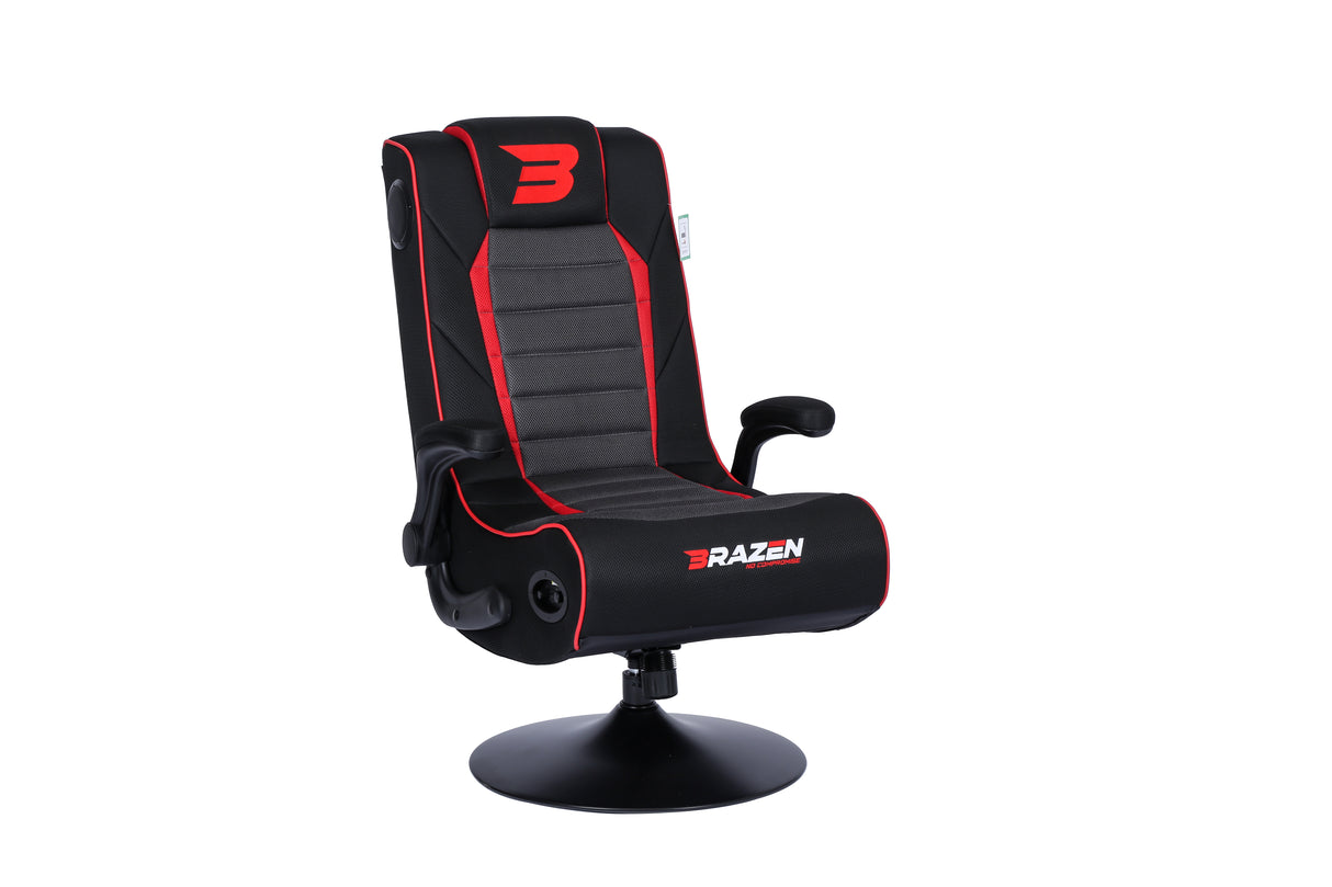 BraZen Serpent Gaming Chair - BLACK/GREY/RED