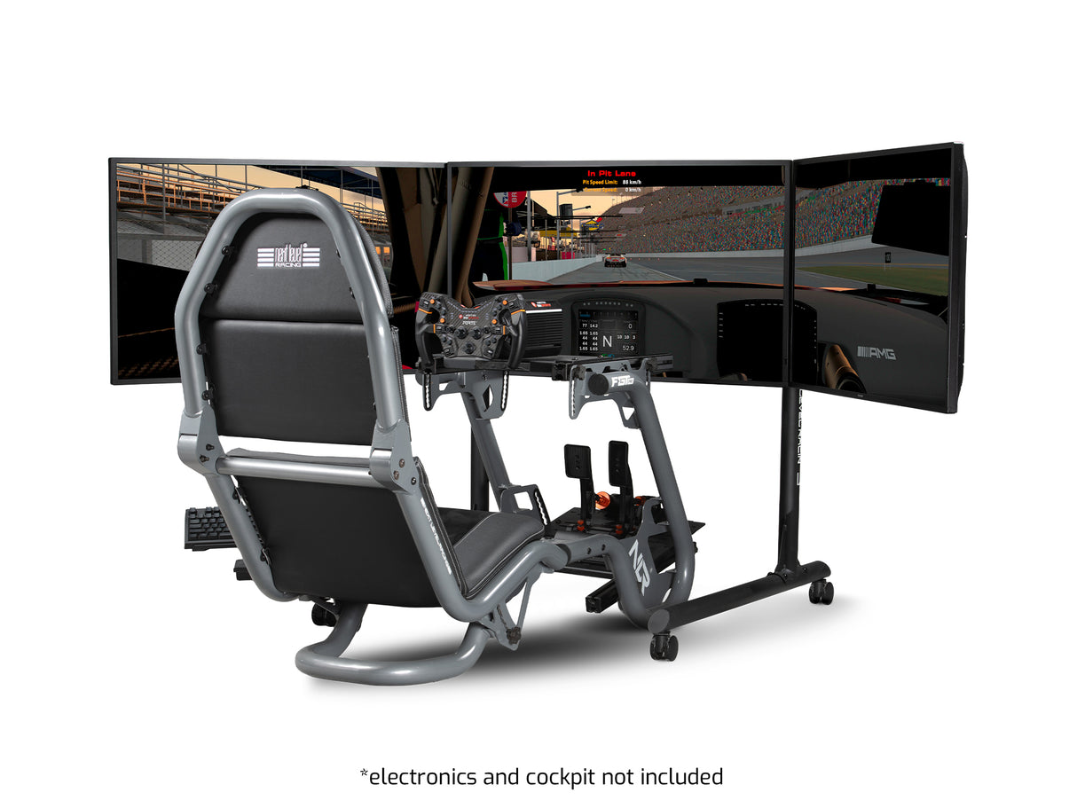 Next Level Racing® Round Tube Freestanding Triple Monitor Stand