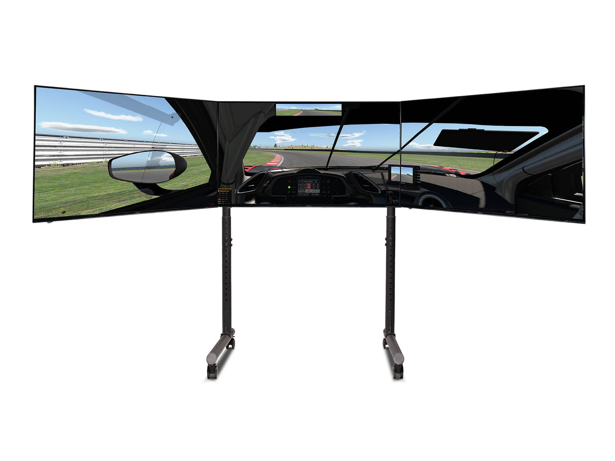 Samsung Odyssey G5 32” QHD 165Hz Curved Triple Monitor Sim Racing Bundle + NLR Round tube Stand