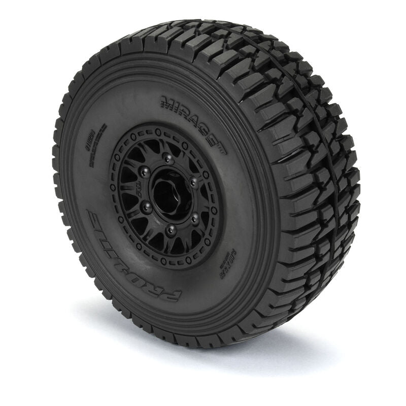 PROLINE - 1/7 Mirage TT BELTED F/R Tires MTD 17mm Blk Raid (2): Mojave 6S, UDR