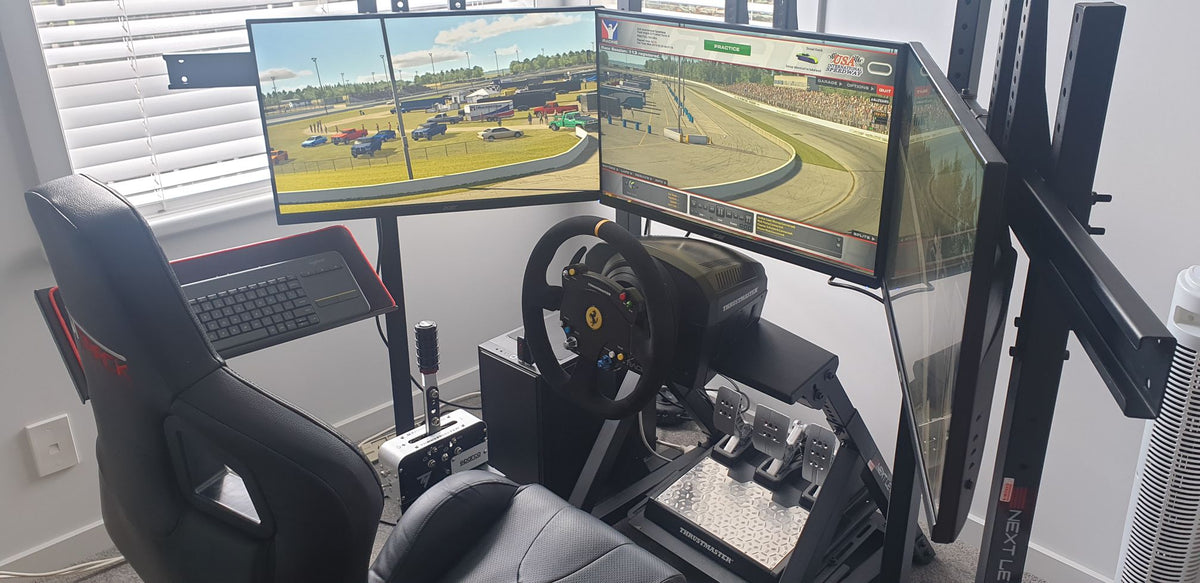 Samsung G5 32” Triple Monitor Sim Racing Bundle + NLR Triple Stand ...