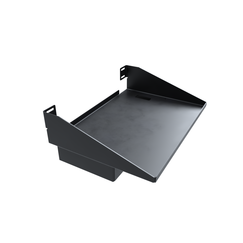Speednation PC Shelf + Intergrated Cable Box - BLACK