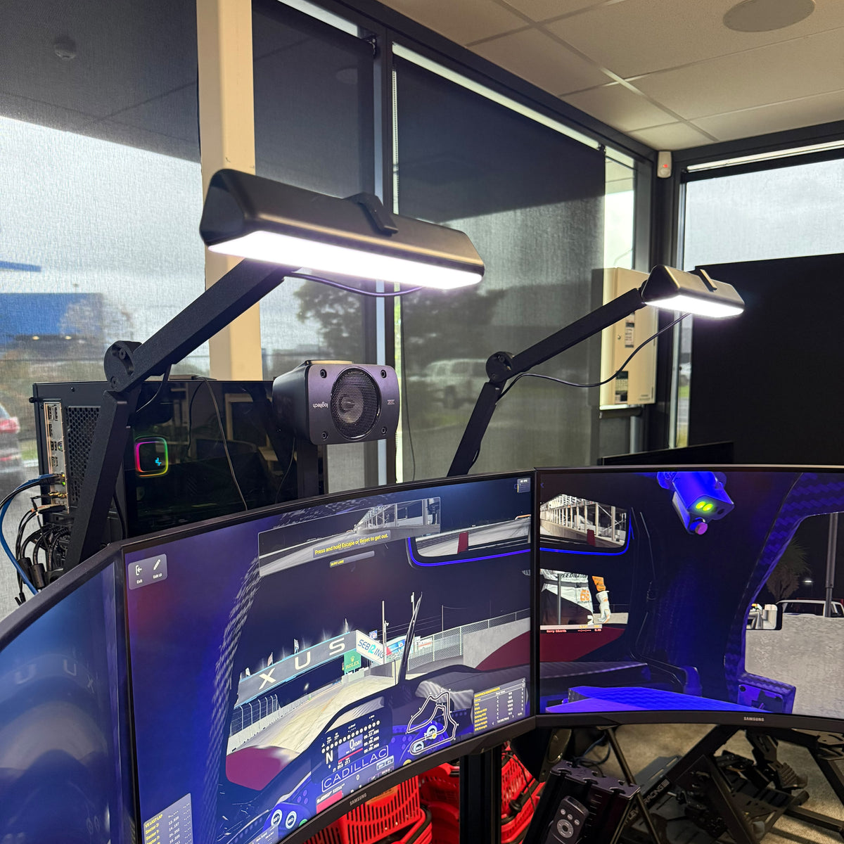 Adjustable Sim Racing Light Mounts for Govee Flow Plus