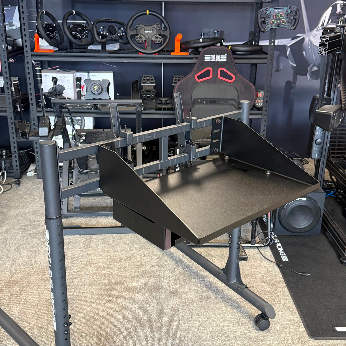 Speednation PC Shelf + Intergrated Cable Box V2 - BLACK