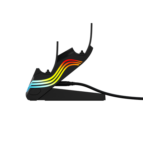 PDP PS5 Afterglow Wave Charger Black image 2