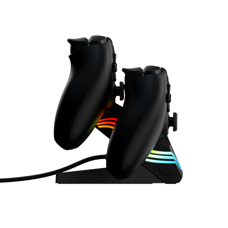 PDP PS5 Afterglow Wave Charger Black image 4