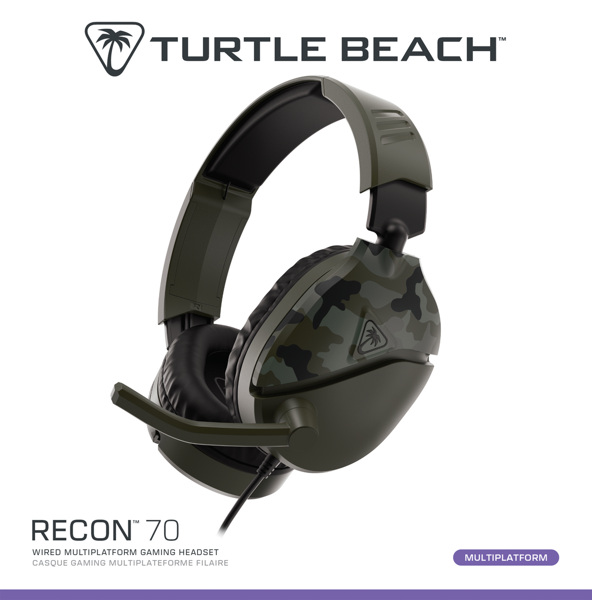 Turtle Beach® Recon 70 Green Camo Gaming Headset image 1
