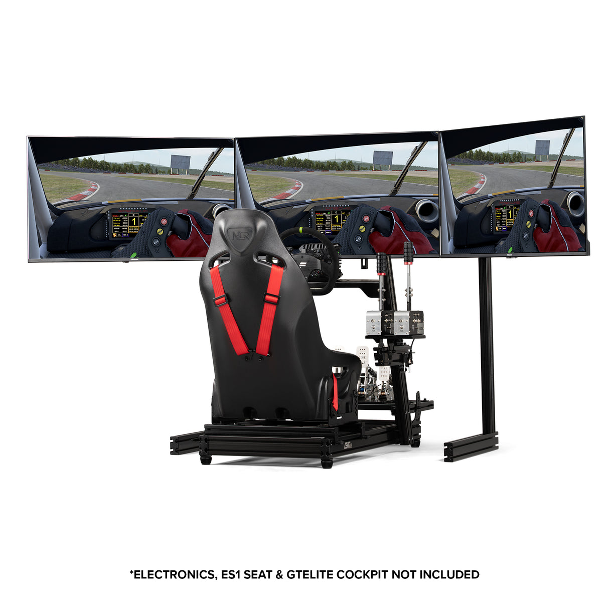 Next Level Racing - Elite Free Standing Triple Monitor Stand - Black Edition