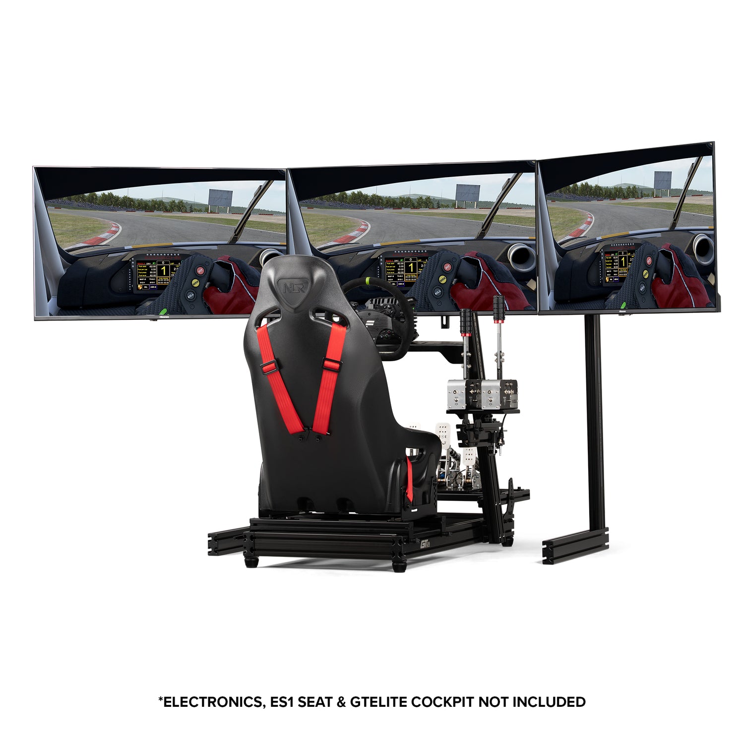 Next Level Racing - Elite Free Standing Triple Monitor Stand - Black E ...