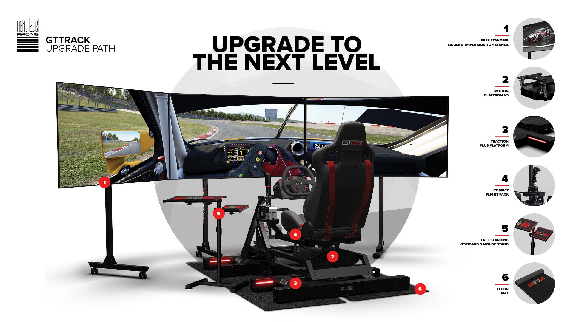 Next level racing 2025 gttrack simulator racing cockpit