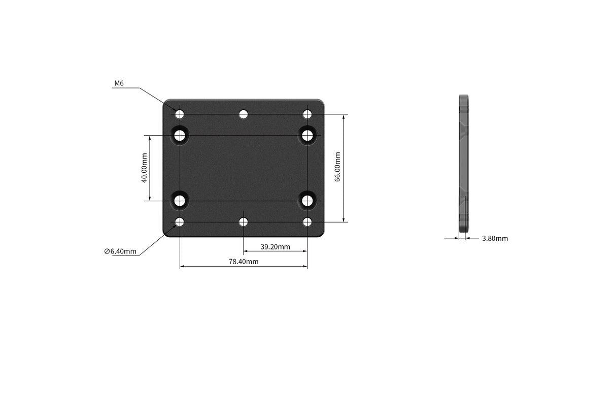 MOZA R5 40mm to 66mm 4 holes Adapter Plate
